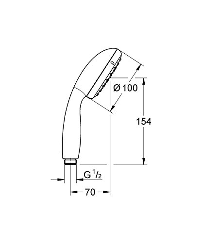 GROHE 27597001 Tempesta 100 Douchette a ...