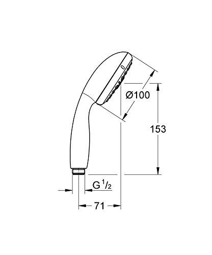 Douchette 4 jets Tempesta 100 Grohe