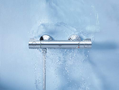 Grohe Grohtherm 800 Thermostat De Douche 34565001 Chrome, Avec Garniture De Douche Tempesta