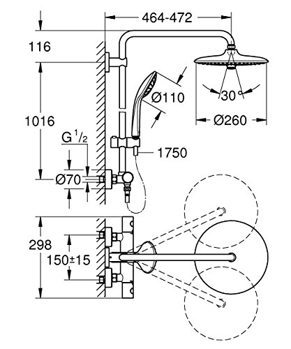 Grohe 27615001 Colonne De Douche Thermos...