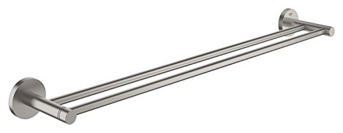 Grohe Essentials Double Badetuchhalter 40802dc1 60cm Fermeture Invisible Supersteel