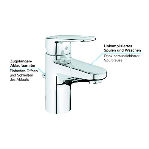 Grohe Europlus Mitigeur Lavabo 33155002 1/2, Avec Douchette Extractible