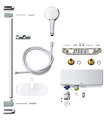 Grohe Grohtherm Thermostat De Douche 34720000 Chrome Dn 15 Avec Set De Douche 600mm