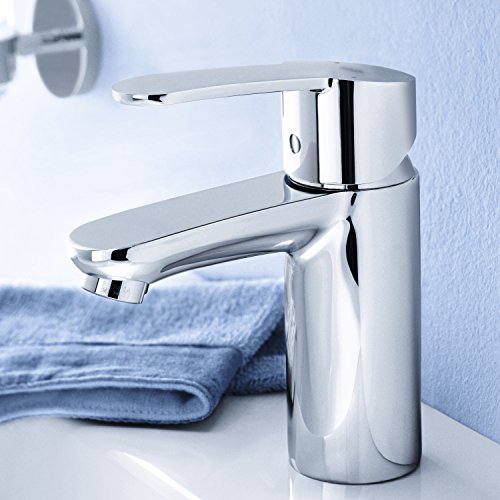 Grohe Eurostyle Cosmopolitan Mitigeur Lavabo 3246820e 1/2, Taille S, Avec Limiteur De Temperature, Corps Lisse, Chrome