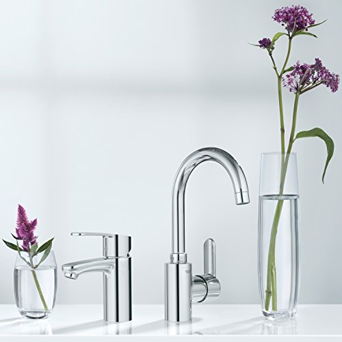 Grohe Eurostyle Cosmopolitan Mitigeur Lavabo 3246820e 1/2, Taille S, Avec Limiteur De Temperature, Corps Lisse, Chrome
