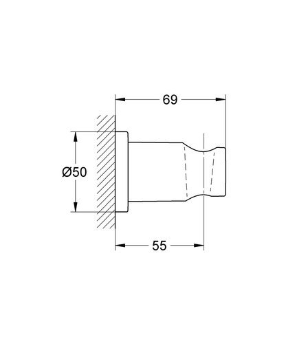 Rainshower Grohe Mural 27074000 Chrome, Rosace Ronde