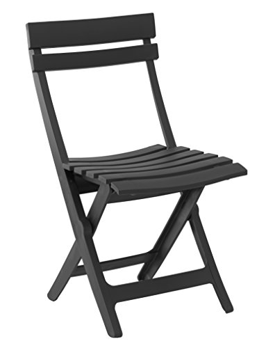 Chaise Pliante Miami Grill Me Anthracite Resistante Aux Intemperies Et Facile A Ranger