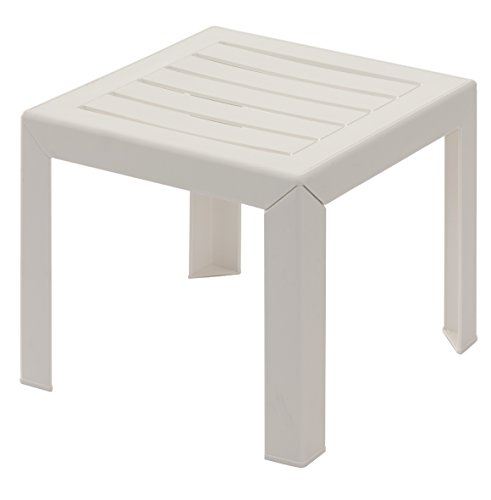 Table Basse - Grosfillex - Miami - Blanc - 40x40 - Resine