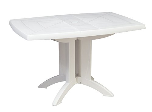 Table Pliante Grosfillex Vega Blanc 118x77 Cm Resine Exterieur