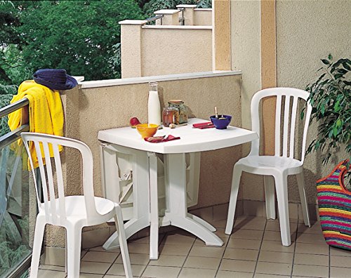 Table De Jardin Pliante En Resine Vega Grosfillex 118 X 77 Cm Blanc