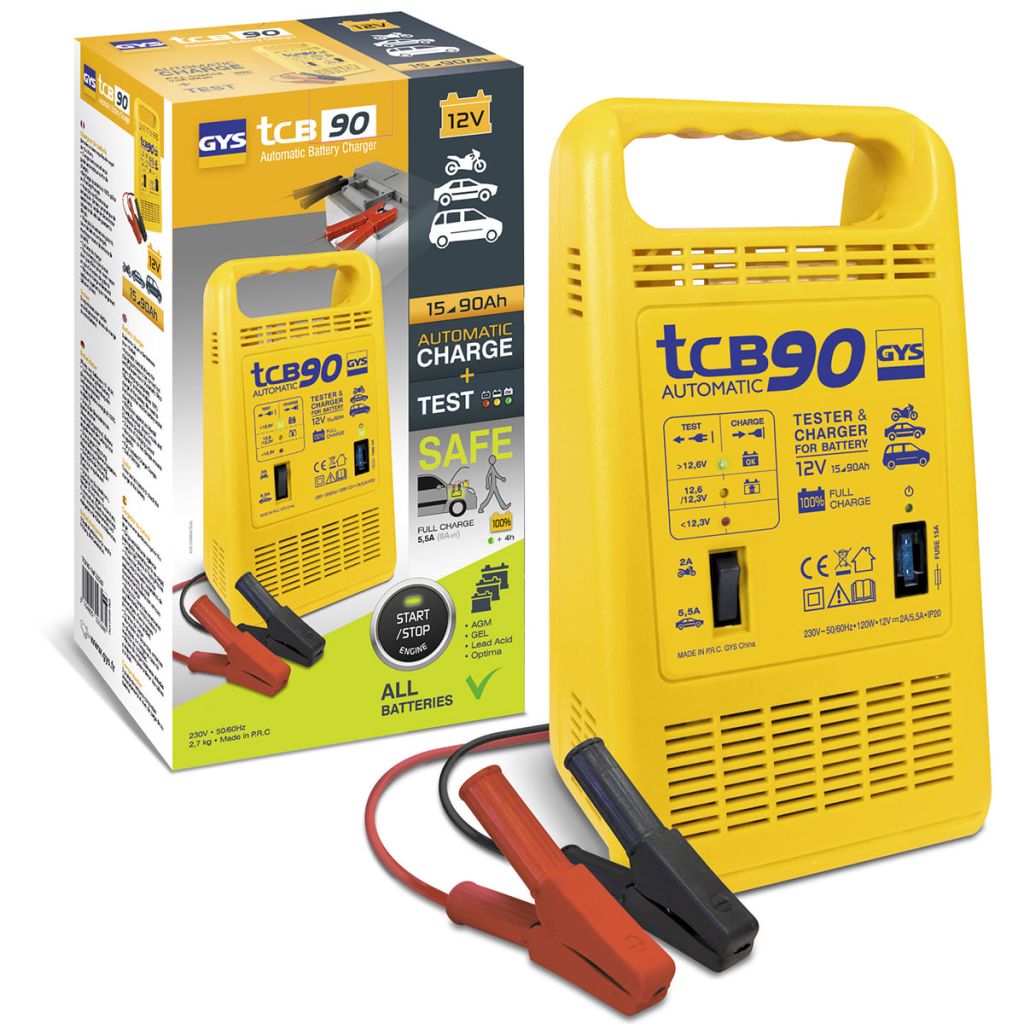 Gys Tcb 90 - Chargeur Automatique - Batteries 12 V De 15 A 90 Ah