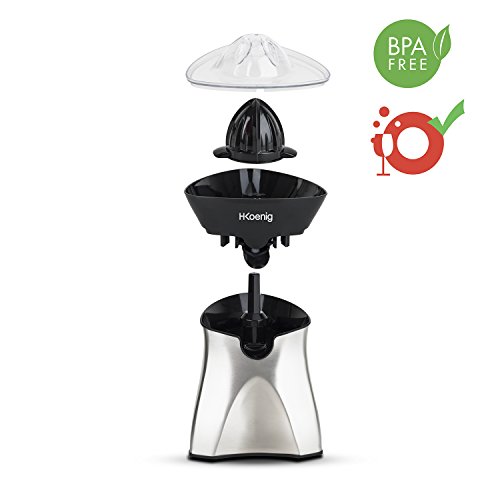 Presse Agrume Electrique Hkoenig Agr60 2 Cones Interchangeables Bec Verseur Anti Goutte Inox
