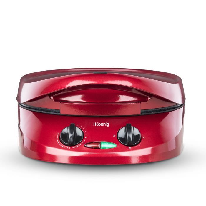 Appareil A Tarte Express Hkoenig Trt180 Four A Pizza Multicuiseur Multifonction Temperature Jusqua 210°c Rouge 1800w