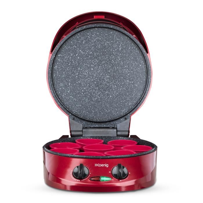 Appareil A Tarte Express Hkoenig Trt180 Four A Pizza Multicuiseur Multifonction Temperature Jusqua 210°c Rouge 1800w