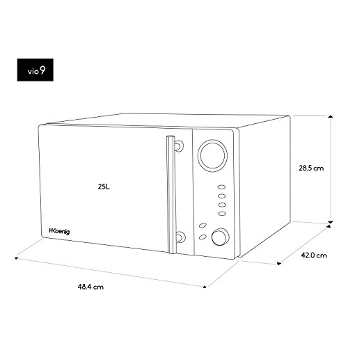 Hkoenig Vio9 Four Micro Ondes Et Grill 25l
