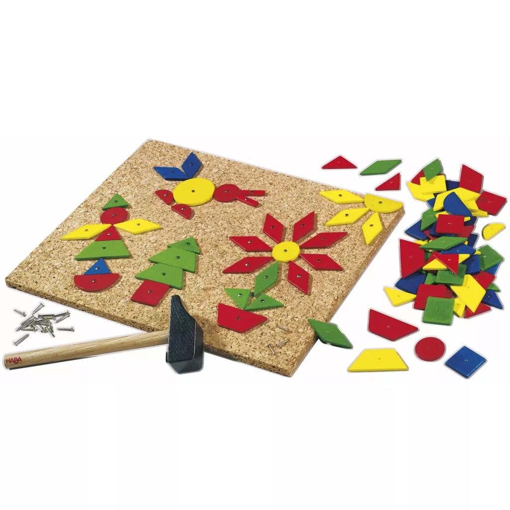 Jeu De Marteau Et Clous - Haba - Formes A Clouer - Set De 100 Pieces - Pour Enfant A Partir De 3 Ans