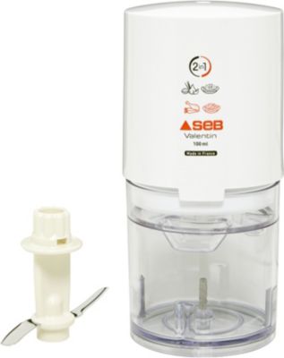 Seb Valentin Mini Hachoir Electrique 220 W 1 Vitesse Lames Inox Capacite 50 G Mixeur Fabrique En France 855306