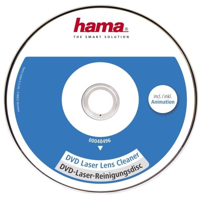 Hama 00048496 Dvd De Nettoyage Pour Tete De Lecture Laser