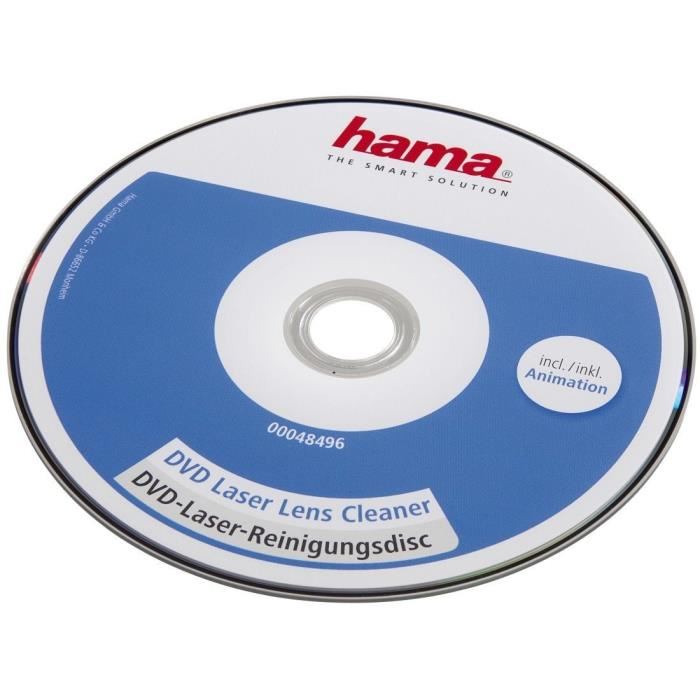 HAMA 00048496 DVD de nettoyage pour tete de lecture Laser