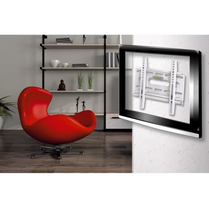 HAMA 00084466 Support mural fixe - 3 Etoiles - 200 x 200 - Blanc