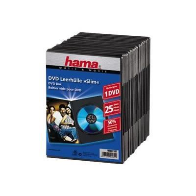 HAMA Lot de 25 Boitiers DVD Slim Souples Noirs