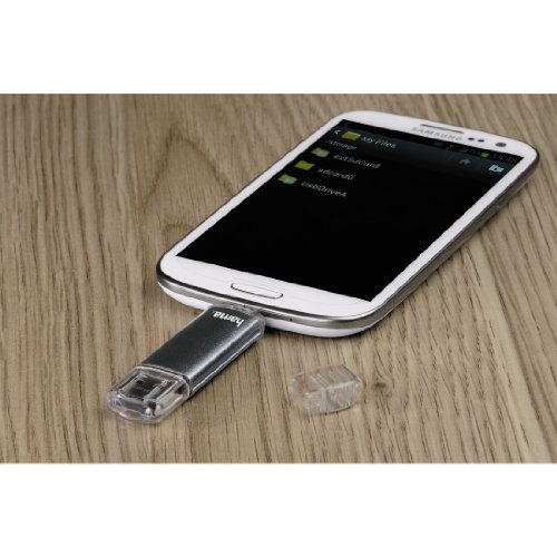 Memoire Supplementaire Usb Pour Smartphonetablette Hama Flashpen Laeta Twin Gris 64 Gb Usb 20 Micro Usb 20