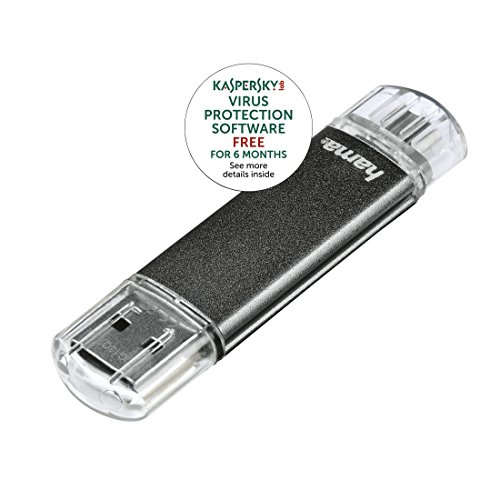 Memoire Supplementaire Usb Pour Smartphonetablette Hama Flashpen Laeta Twin Gris 64 Gb Usb 20 Micro Usb 20