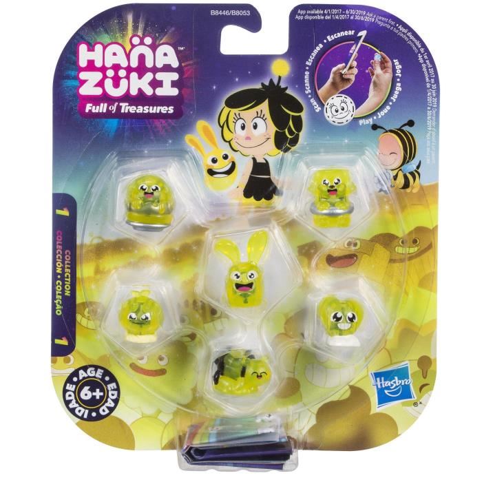 Hasbro Hanazuki Pack 5 Tresors 1 Mini Hemka Jaune