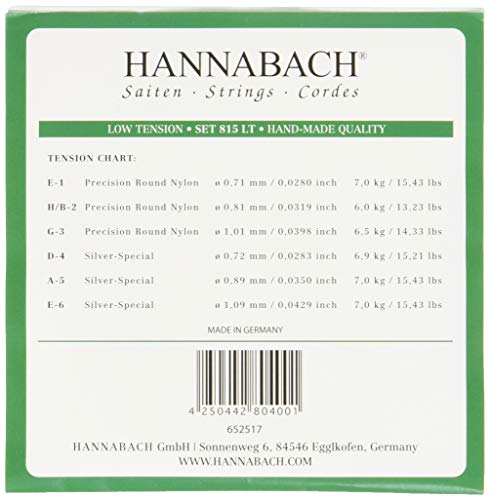 Hannabach 652517 Cordes Pour Guitare Cla...