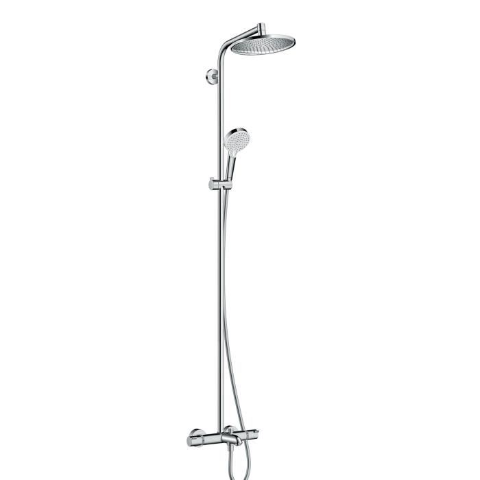 Hansgrohe Colonne De Douche Avec Robinet Mitigeur Thermostatique Showerpipe Crometta S 240