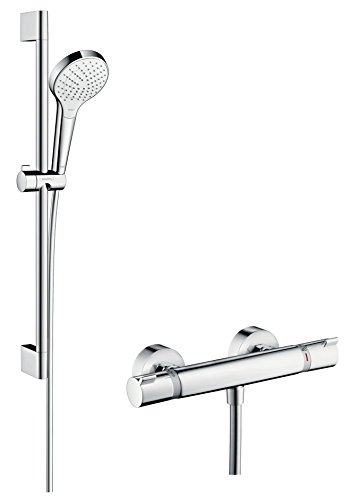 Hansgrohe Croma Select S Combi Set De Douche 27013400 Blanc Chrome Set De Douche 65 Cm