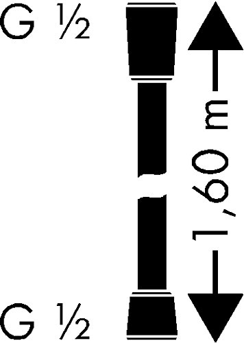 Flexible De Douche Lisse Isiflex Chrome 16m Hansgrohe Haute Qualite Et Anti Pliure