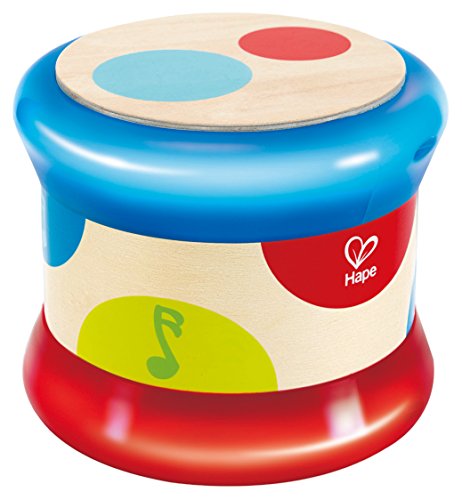 Jouet D'eveil Musical En Bois - Tambour De Bebe - Hape - Rouge - Exterieur - 3 X Aa