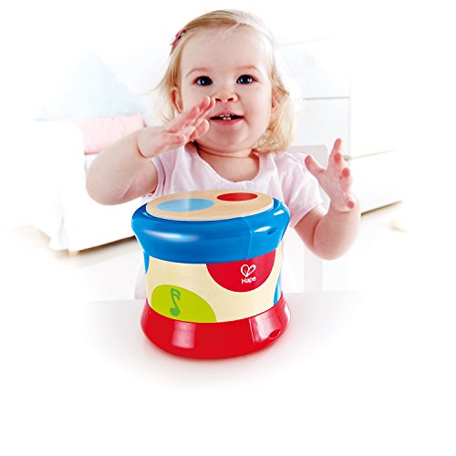 Jouet D'eveil Musical En Bois - Tambour De Bebe - Hape - Rouge - Exterieur - 3 X Aa