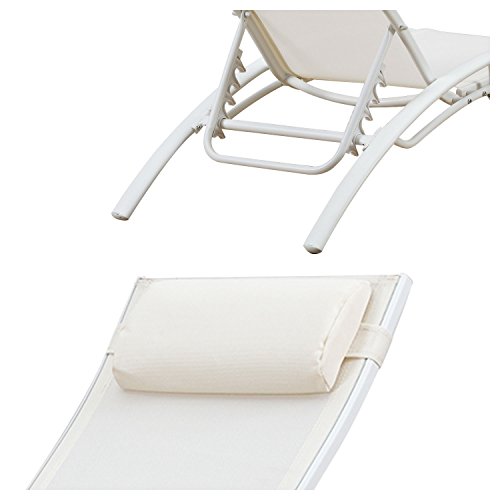 Happy Garden Lot De 2 Transats Galapagos En Textilene Blanc - Aluminium Blanc