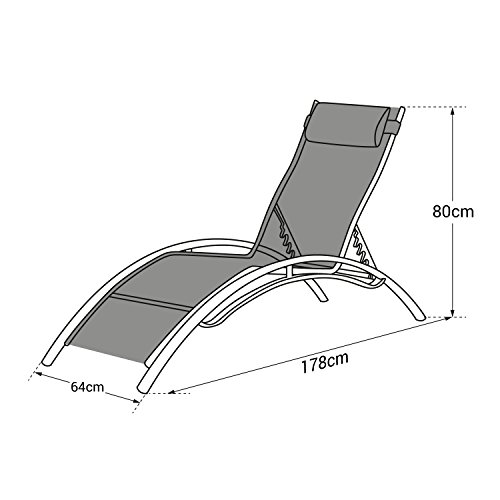 Happy Garden Lot De 2 Transats Galapagos En Textilene Blanc - Aluminium Blanc