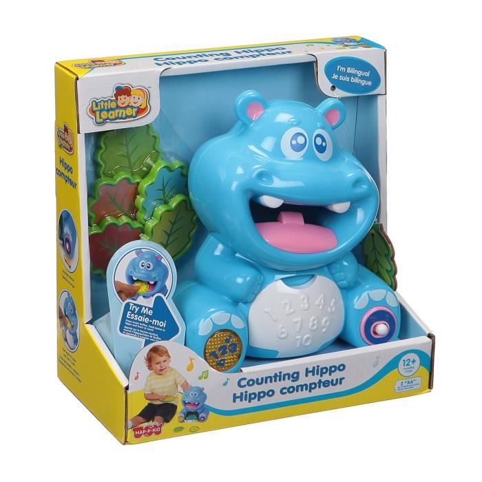Jeu Deveil Educatif - Pedagogique - Happy Kid - Hippopotame Qui Compte Bilingue - Mixte - A Partir De 12 Mois