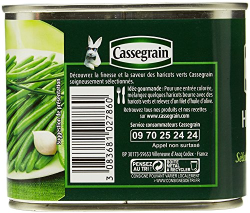 Bonduelle Europe Long Life Haricots Verts Extra-fins Cassegrain - 706 G