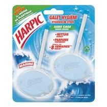 Harpic 2 Blocs Nettoyant Wc Galet Hygiene Marine