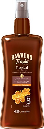 Hawaiian Tropic - Huiles Seches Spf 8 - Spray De 200ml