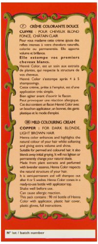 Henne Color Creme Colorante Cuivre 90 Ml