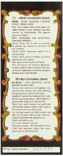 Henne Color Creme Colorante Noir 90 Ml