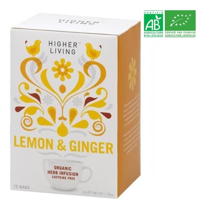 HIGHER LIVING Infusion Citron Gingembre Bio 30 g
