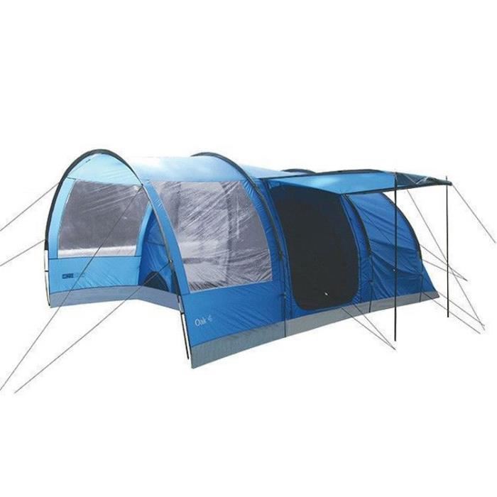 Tente Tourist Oak Highland 4personnes Grande Famille De Vacances De Camping Bleu