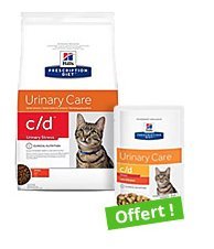 Hill's Prescription Diet C/d Urinary Stress Croquettes Pour Chat - 8kg Au Poulet