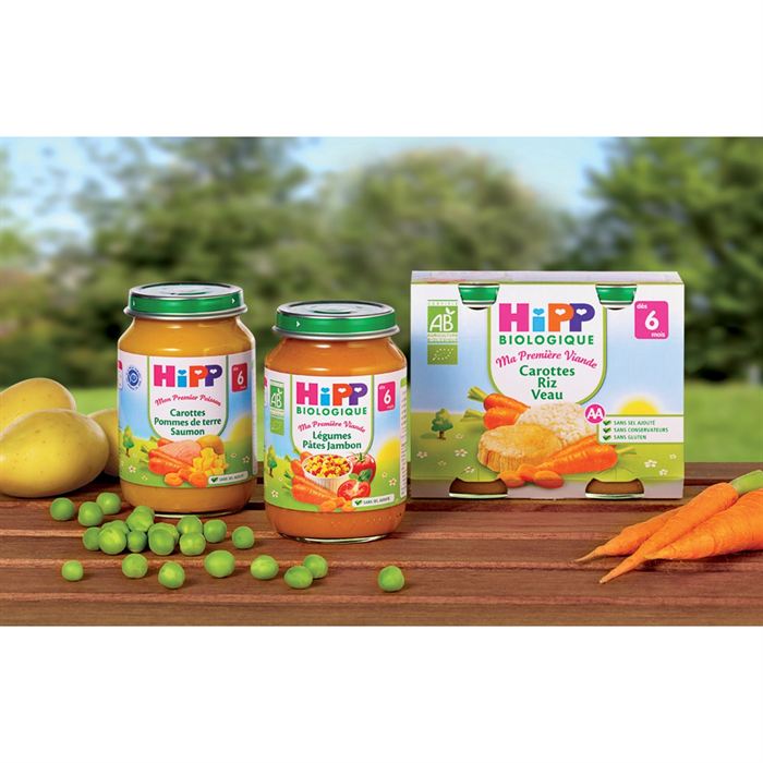 Hipp Bio Mon Dîner Bonne Nuit Assiette Pates Etoilees Legumes Mediterraneens +12m 230g