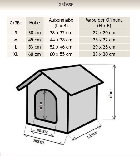 Hobbydog Dog House, Gris Avec Pattes, L