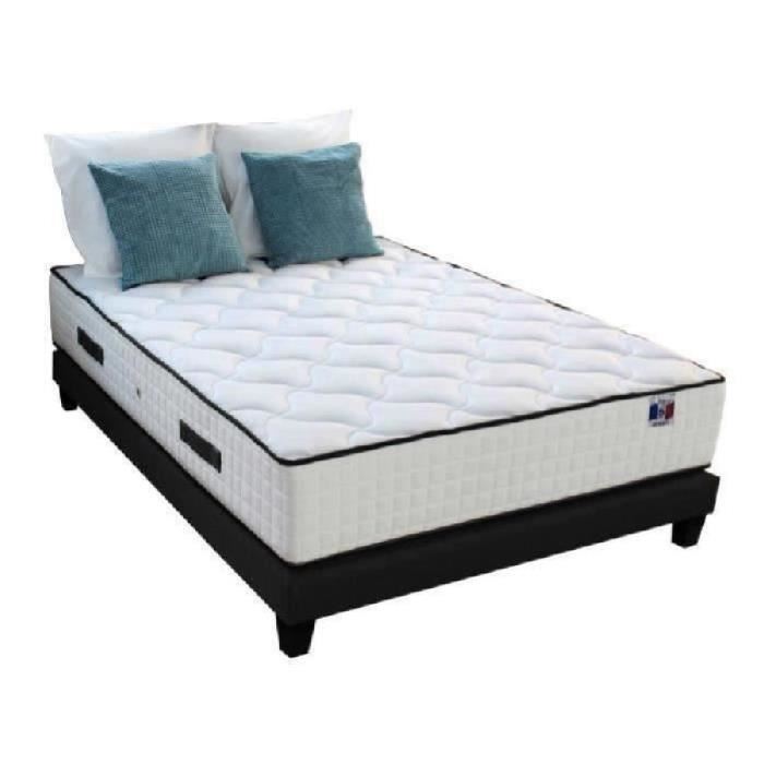 HOTEL GRAND CONFORT Ensemble matelas sommier 140x190 672 ressorts Ferme Sommier tapissier lattes