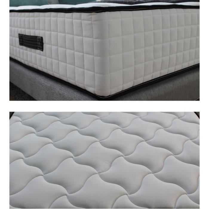 Confort Design Hotel Grand Confort Ensemble Matelas Sommier 140 X 190 Ep 30cm Ressorts 7 Zones Fabrique En France