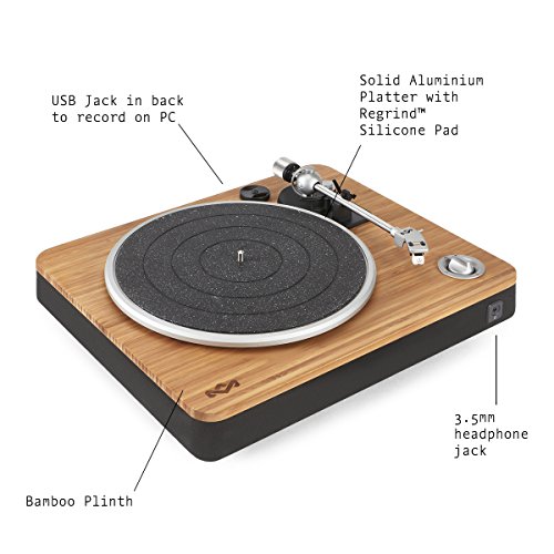 The House Of Marley - La Maison De Marley Em-jt000-sb Turntable Stir It Up Marley